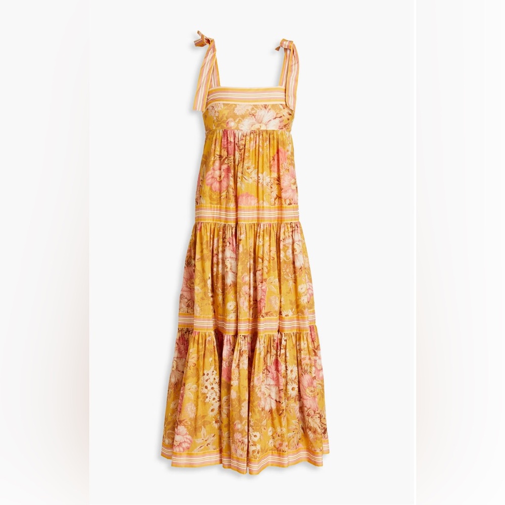 Zimmerman floral print cotton gauze midi dress. Size 2